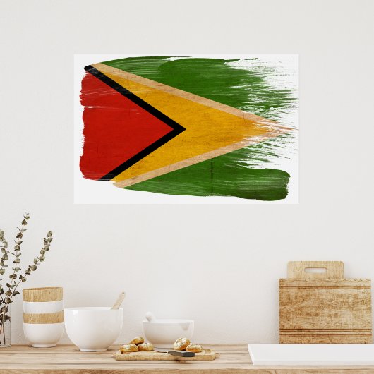 Posters van de vlag van Guyana (Keuken)