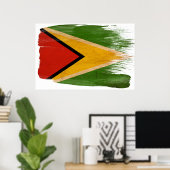 Posters van de vlag van Guyana (Thuiskantoor)
