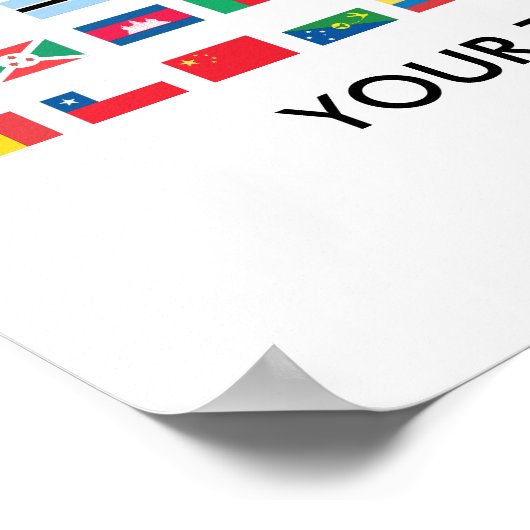 Posters van de wereldvlag (Hoek)