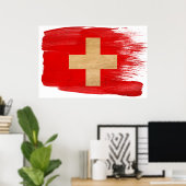 Posters van de Zwitserse vlag (Thuiskantoor)