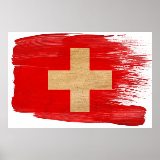 Posters van de Zwitserse vlag (Voorkant)