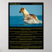 Posters van Desiderata Water Horse (Voorkant)