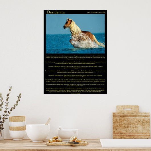 Posters van Desiderata Water Horse (Keuken)