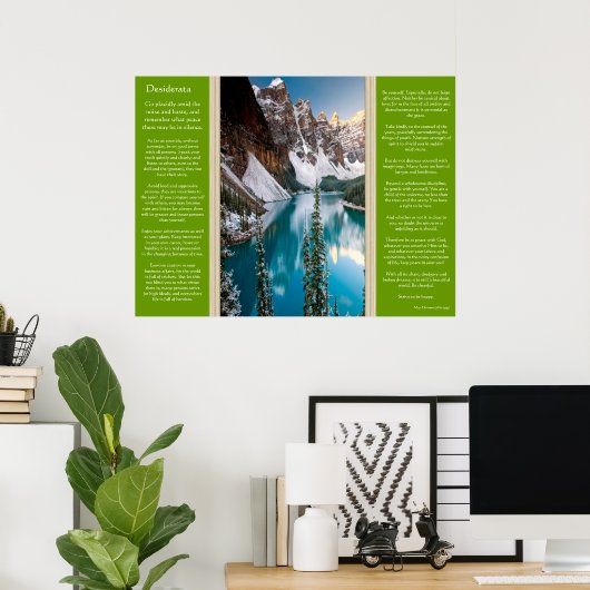 Posters van het Desiderata Majestic Mountain Uitzi (Thuiskantoor)