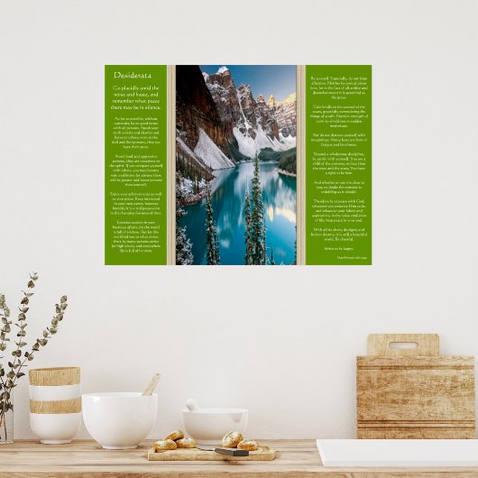 Posters van het Desiderata Majestic Mountain Uitzi (Keuken)