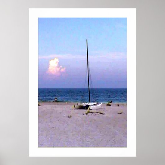 posters van het Print Giclée van de Zeilboot van (Voorkant)