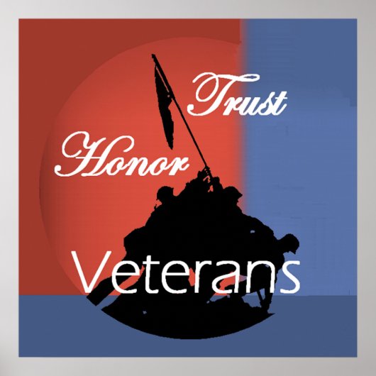 Posters van Honor Veterans Print (Voorkant)