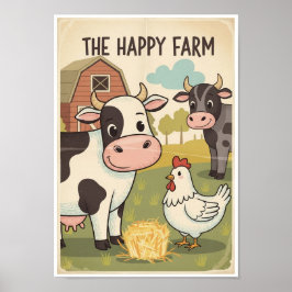 Posters Vintage Boerderij Dier Print