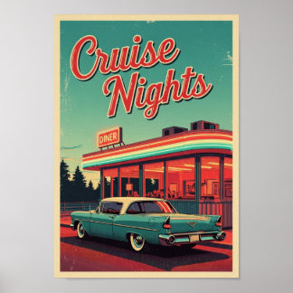 Posters Vintage Retro Auto Diner Print