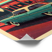 Posters Vintage Retro Auto Diner Print (Hoek)