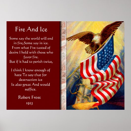 Posters voor brand en ijskap op 4 juli (Voorkant)