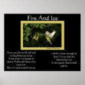 Posters voor brandende en ijsvogel (Voorkant)