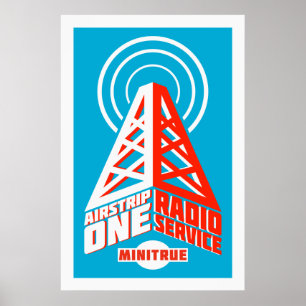Posters voor één radiodienst op vliegveld