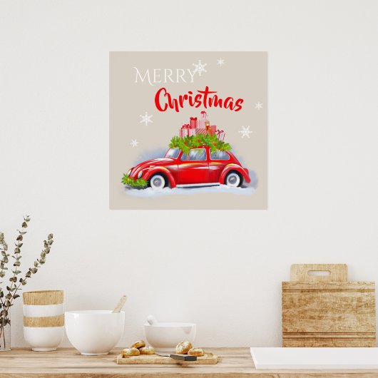 Posters voor vrolijk kerstfeest (Keuken)