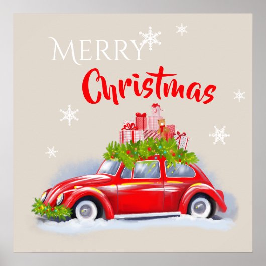 Posters voor vrolijk kerstfeest (Voorkant)