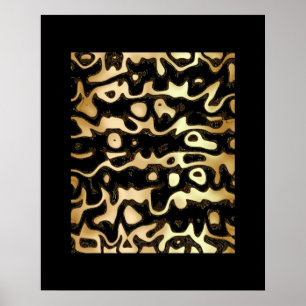 Posters ZIZZAGO Kunst Zwart Goud Afrika Abstract