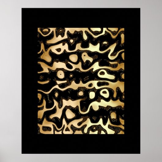 Posters ZIZZAGO Kunst Zwart Goud Afrika Abstract (Voorkant)