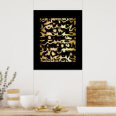 Posters ZIZZAGO Kunst Zwart Goud Afrika Abstract (Keuken)