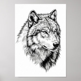 Posters Zwart en Wit Dierenportret