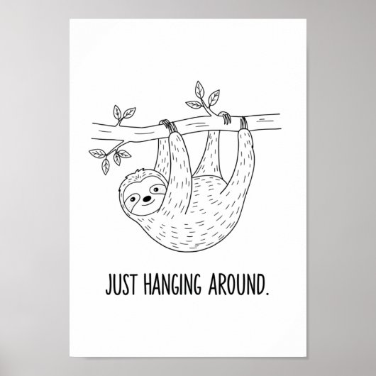 Posters Zwart en Wit Grappige Dieren Spreuk (Voorkant)