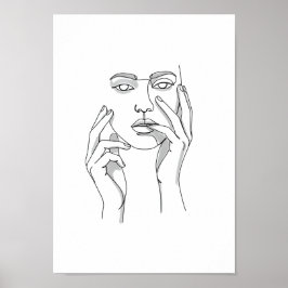 Posters Zwart en Wit Minimalistische Lijn