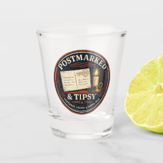 Postgemerkt & Dronken Shot Glas
