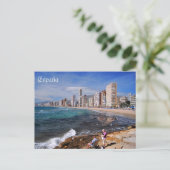 postgide de Benidorm en la ciudad de Alicante Briefkaart (Staand voorkant)