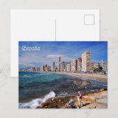 postgide de Benidorm en la ciudad de Alicante Briefkaart (Voorkant / Achterkant)