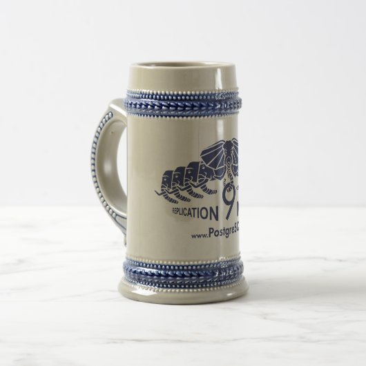Postgres9 Beer Stein Bierpul (Voorkant links)