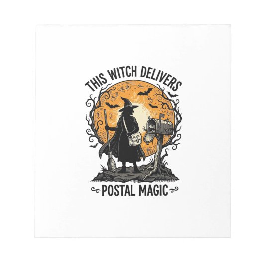 Postheeks T-shirt Vintage Halloween Postbode  Notitieblok (Voorkant)