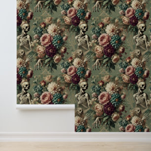 Posthumous Heartache – Gothic Floral Design Behang