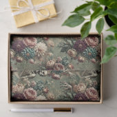 Posthumous Heartache – Gothic Floral Design Tissuepapier (Geschenk)
