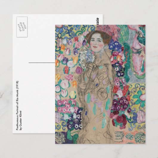 Posthumous Portrait of Ria Munk van Gustav Klimt Briefkaart (Voorkant / Achterkant)