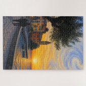 Postimpressionistische Italiaanse zonsondergangspu Legpuzzel (Horizontaal)