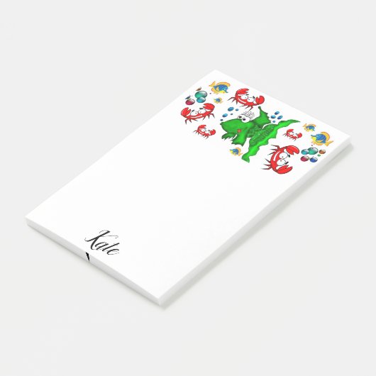 Postit Notes Fish Crab (Schuin)