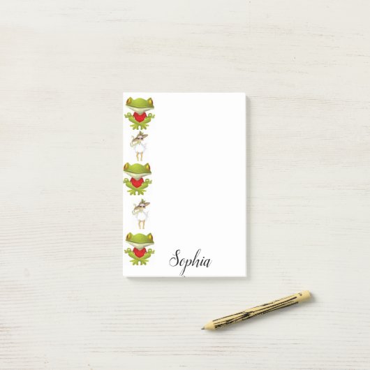 Postit Notes Frogs Chicken Strawberry (Op bureau)