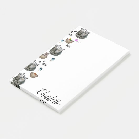 Postit Notes Meow Kitten Cats (Schuin)