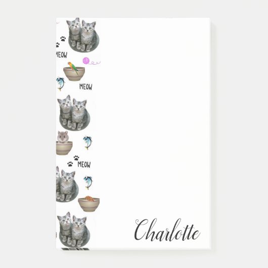 Postit Notes Meow Kitten Cats (Voorkant)