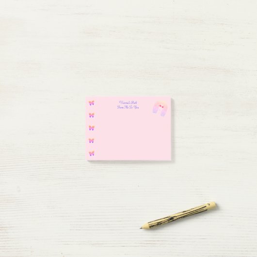 PostIt Notes-pad voor meisjes sjabloon Post-it® Notes (Op bureau)