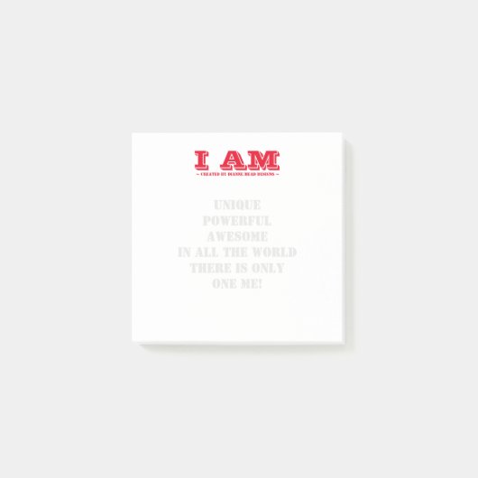 Postit Notes Red I is uniek krachtig watermerk (Voorkant)