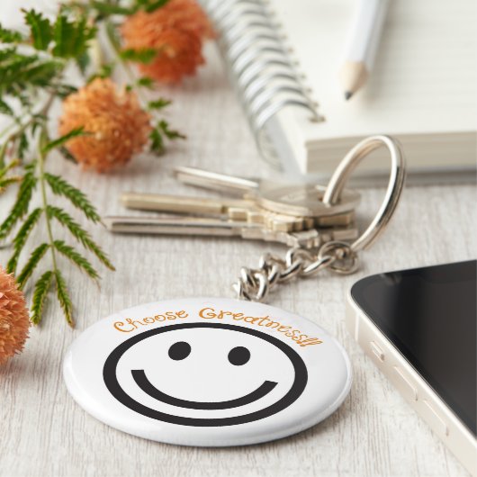 Postive Gift Sleutelhanger-Choose Groetheid Sleutelhanger (Zijkant)