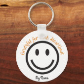 Postive Gift Sleutelhanger-Grateful for Elke Heart Sleutelhanger (Voorkant)