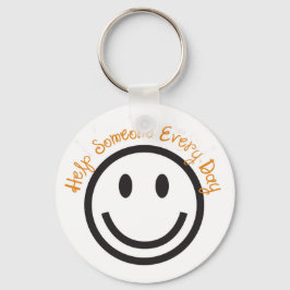 Postive Gift Sleutelhanger-Help elke dag iemand Sleutelhanger