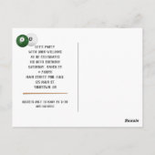 Postkaart 60e verjaardagsfeestje Biljartballen (Achterkant)