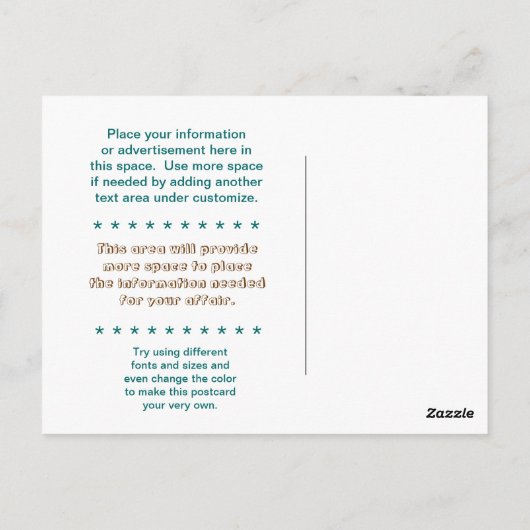 POSTKAART - ADVERTISING - CUTE SQUIRREL (Achterkant)