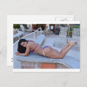 Postkaart Ana Cozar in pool (Voorkant / Achterkant)