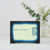 "Postkaart" (blauw) Briefkaart (Staand voorkant)