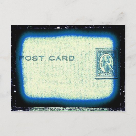 "Postkaart" (blauw) Briefkaart (Voorkant)