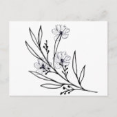 postkaart - bloemontwerp (Voorkant)