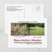 Postkaart ~ ~ Brick Mill Cemetery (Voorkant / Achterkant)